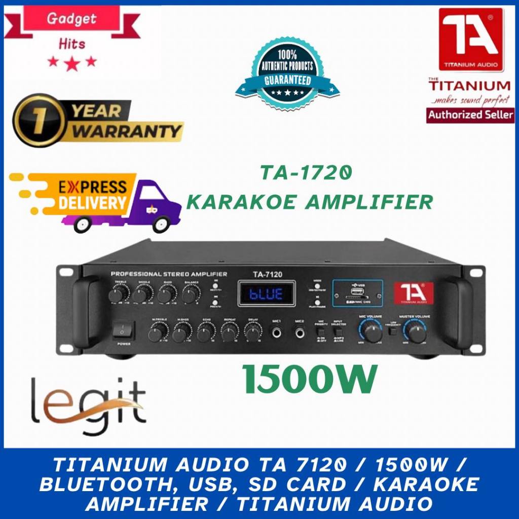 Titanium Audio TA 7120 1500W Bluetooth USB SD Card Karaoke