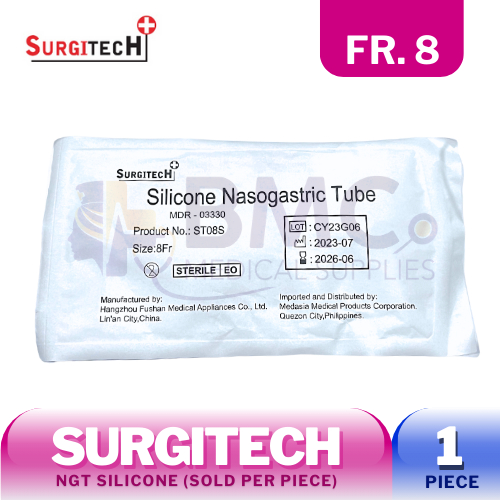 Surgitech Or Partners NGT Silicone Nasogastric Tube All Sizes