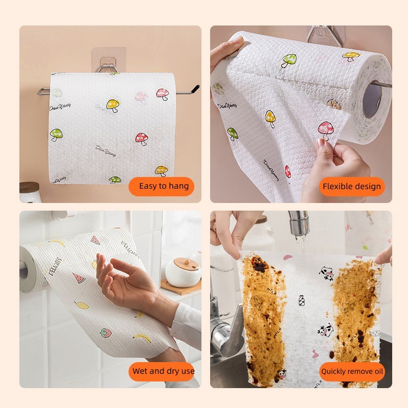 Kitchen Towel Disposable Wipe Blotting Paper Clean Lazy Rag Paper