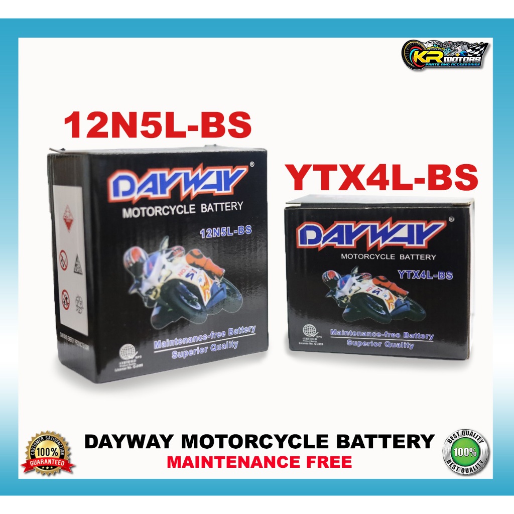 Dayway Original Motorcycle Battery L L Maintenance Free Battery