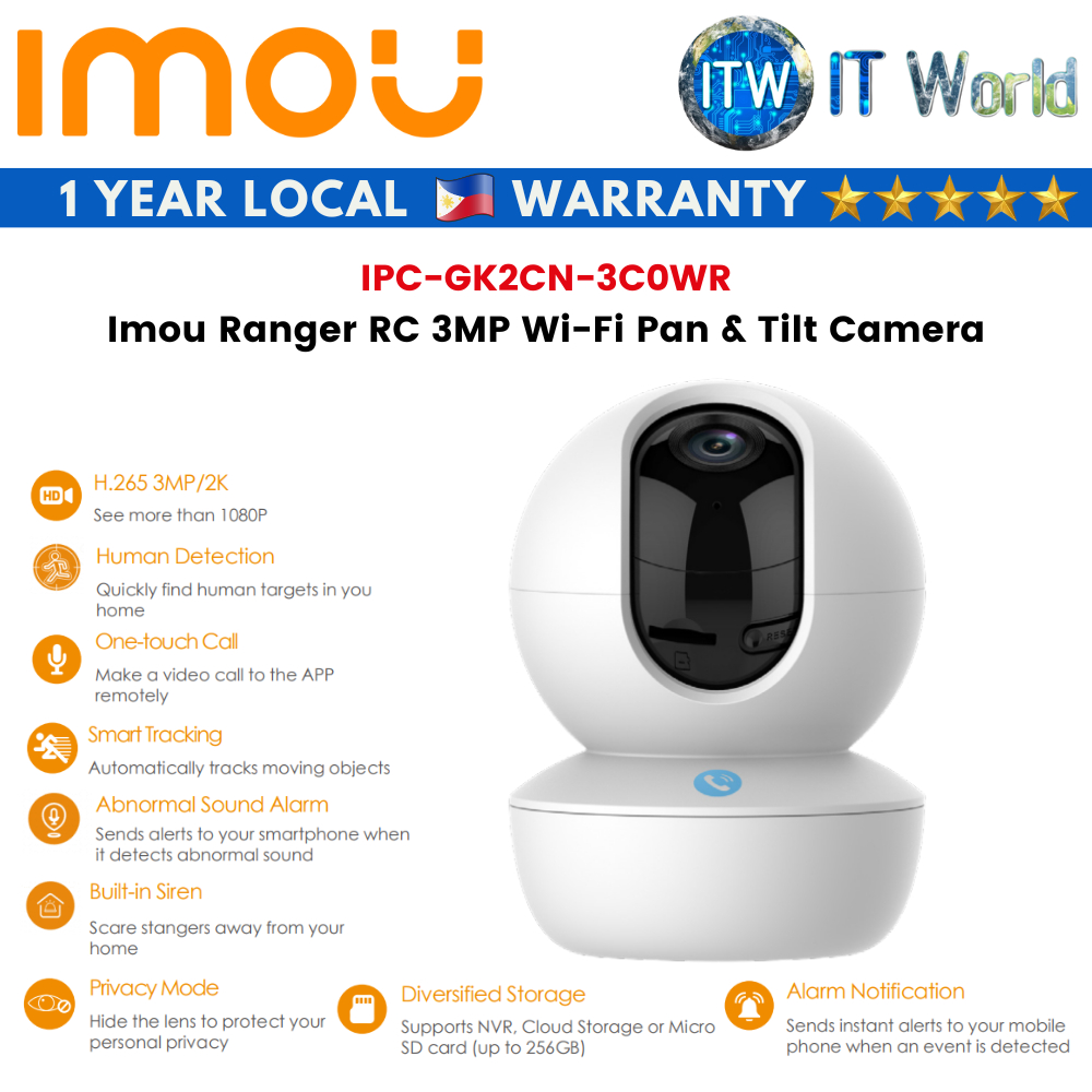 Imou Ranger Rc Mp Wi Fi Pan Tilt Camera Ipc Gk Cn C Wr Shopee