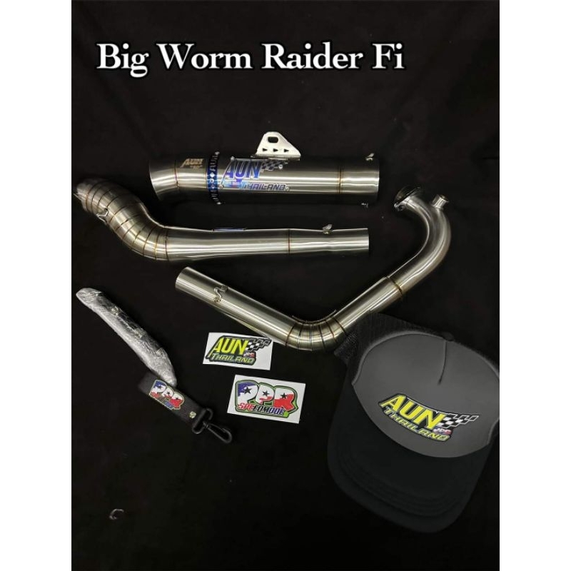 Aun Open Pipe Stainless Raider150 Carb Raider150fi Wave125 MiO100