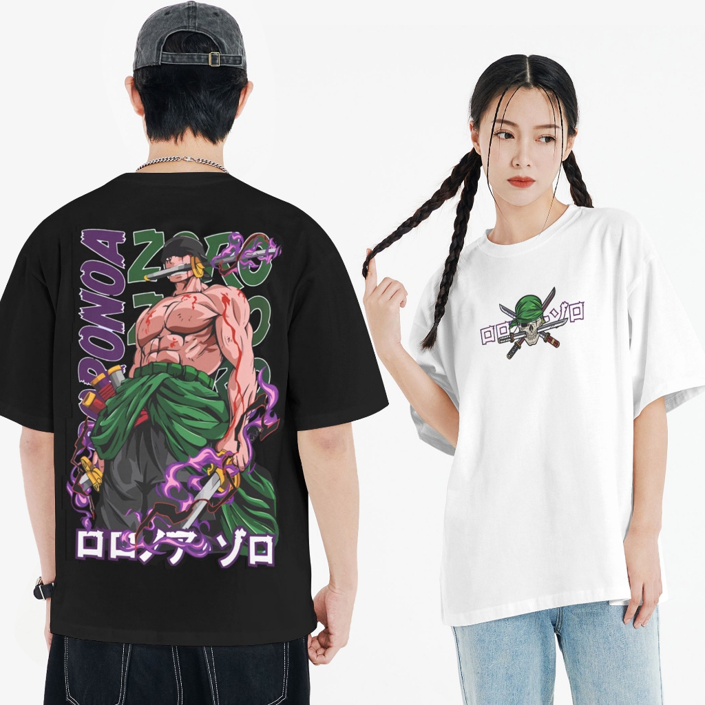 Anime One Piece Shirt Roronoa Zoro T Shirt Round Neck High Quality