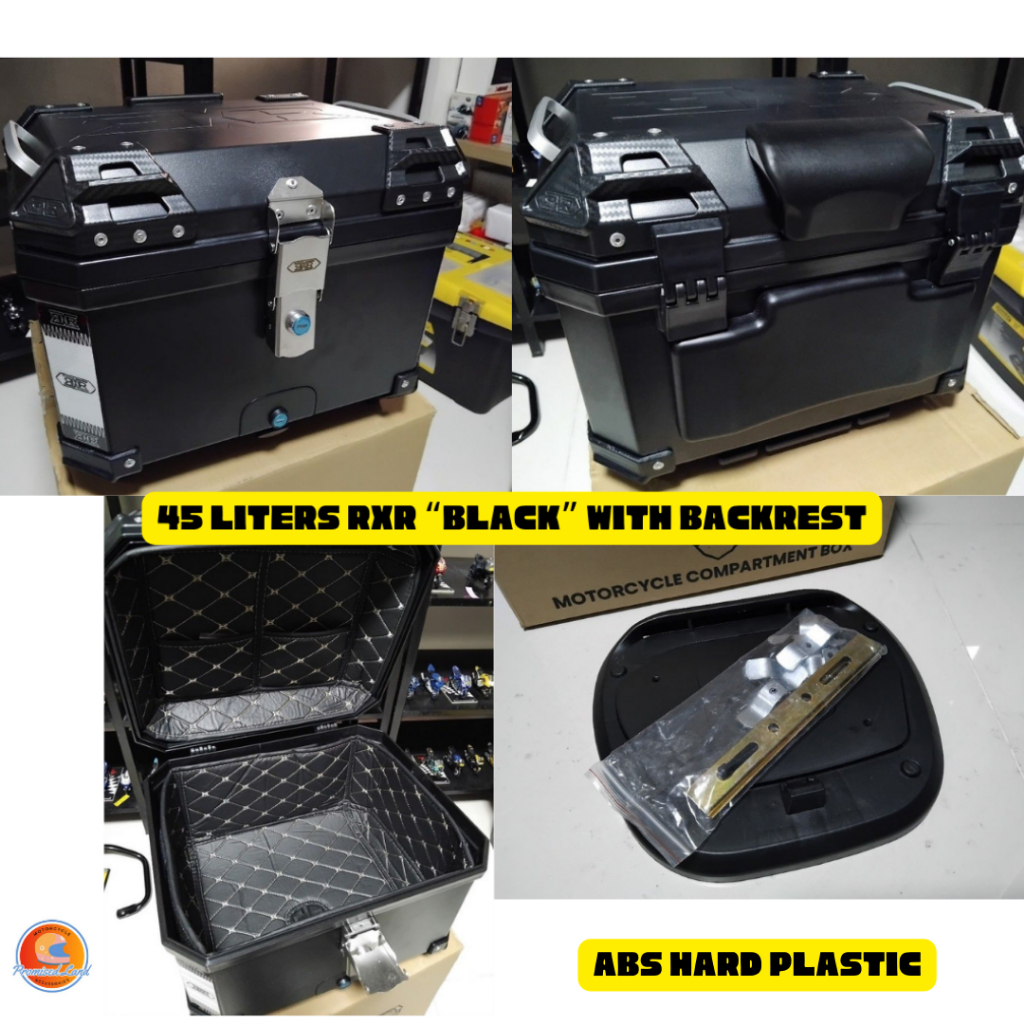 45 Liters Abs Hard Plastic Topbox Helmet Compartment Hnj Rxr Ftr And