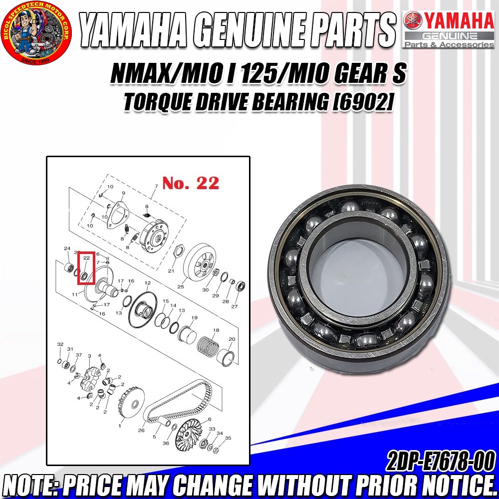 Nmax Mio I Mio Gear S Torque Drive Bearing Ygp Genuine