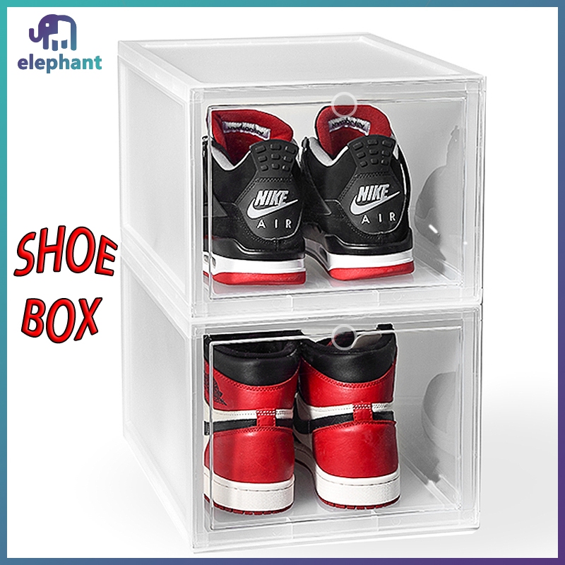 Big Size Transparent Multilayer Stackable Aj Shoe Box Foldable Shoe