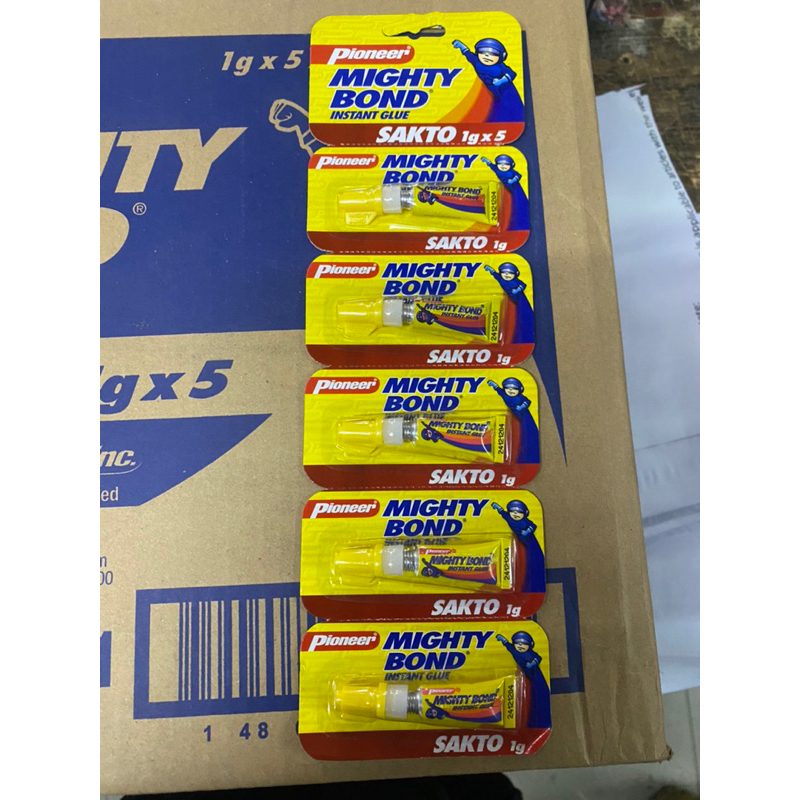 5pcs Original Pioneer Mighty Bond Sakto 1g Super Glue Instant Glue 1PAD