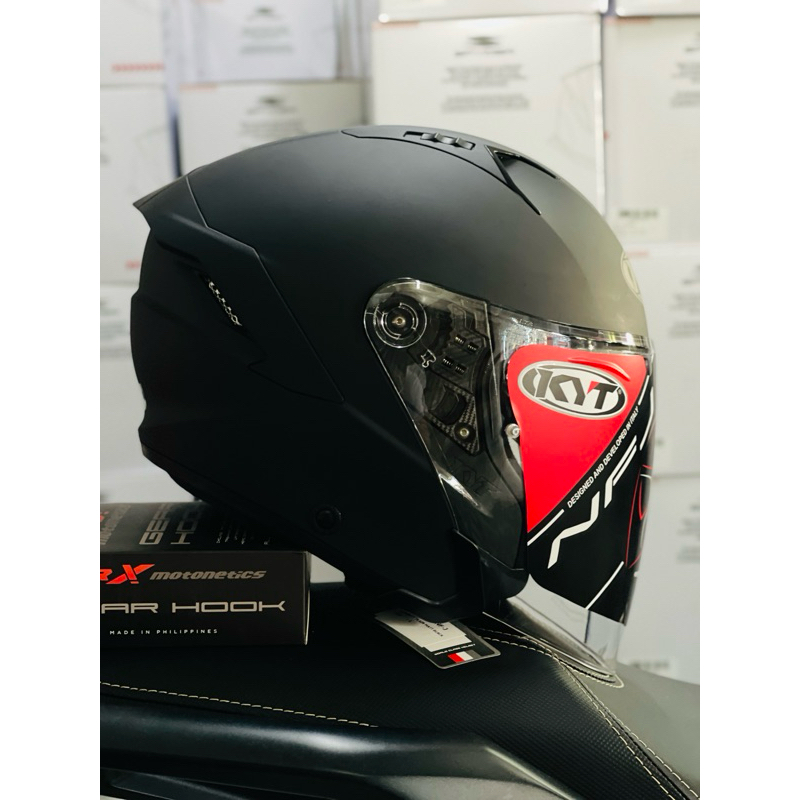 Kyt Nfj Half Face Helmet With Dual Visor Plain Shopee Philippines