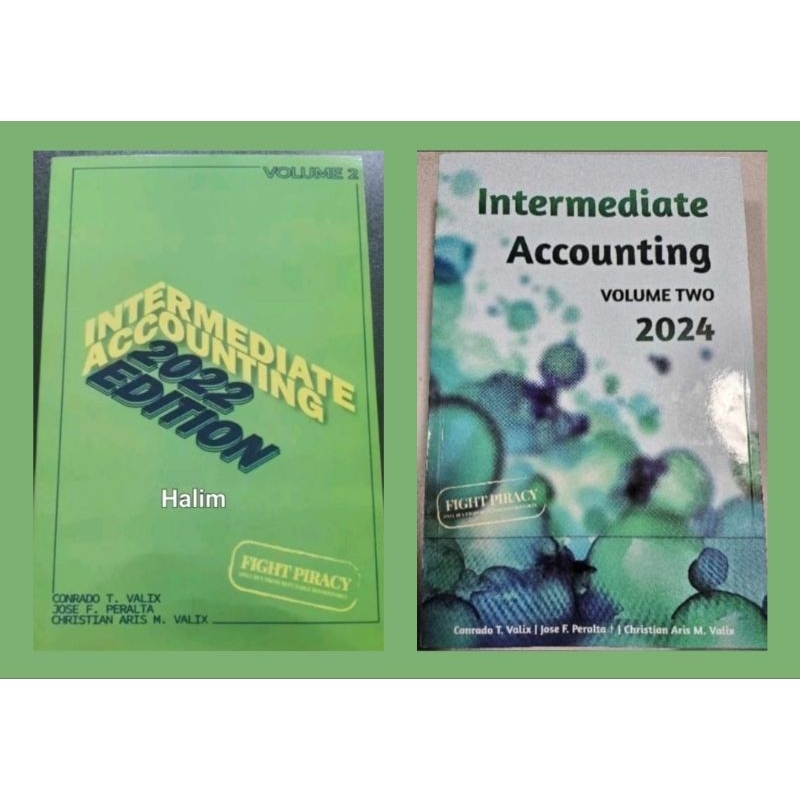 INTERMEDIATE ACCOUNTING Vol 2 2022 2024 Edition By Conrado Valix