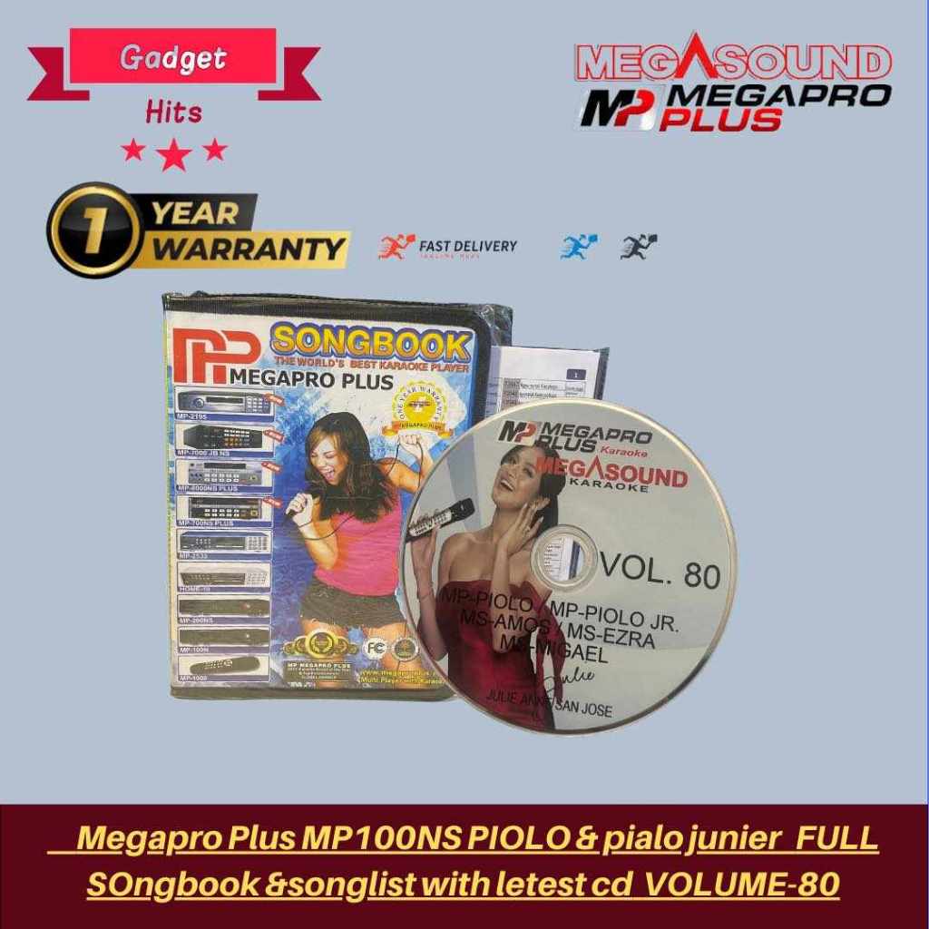 Original Megapro Plus Songbook Songlist Volume Cd For Mp Piolo