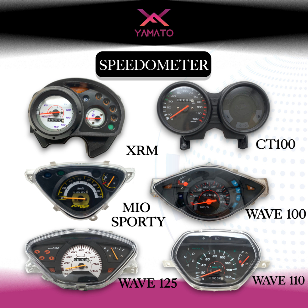 Yamato Motorcycle Speedometer Gauge Assembly For Wave Ct Xrm Mio