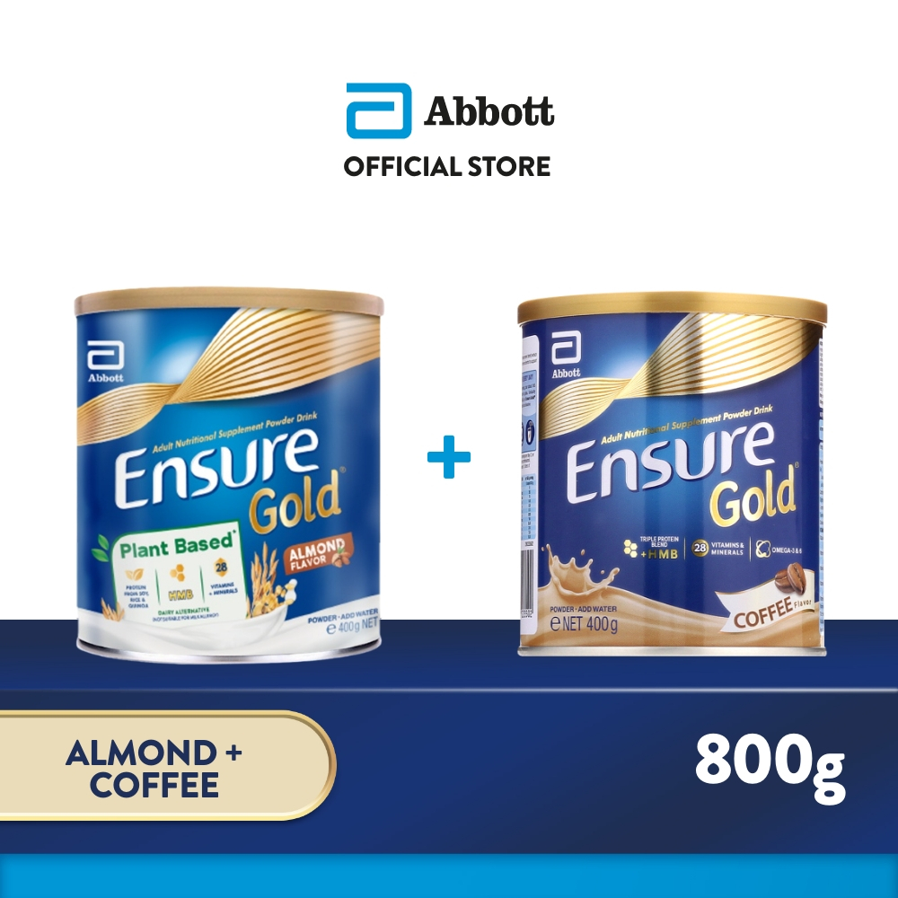 Ensure Gold HMB Plant Based Almond 400g And Coffee 400g For Adult