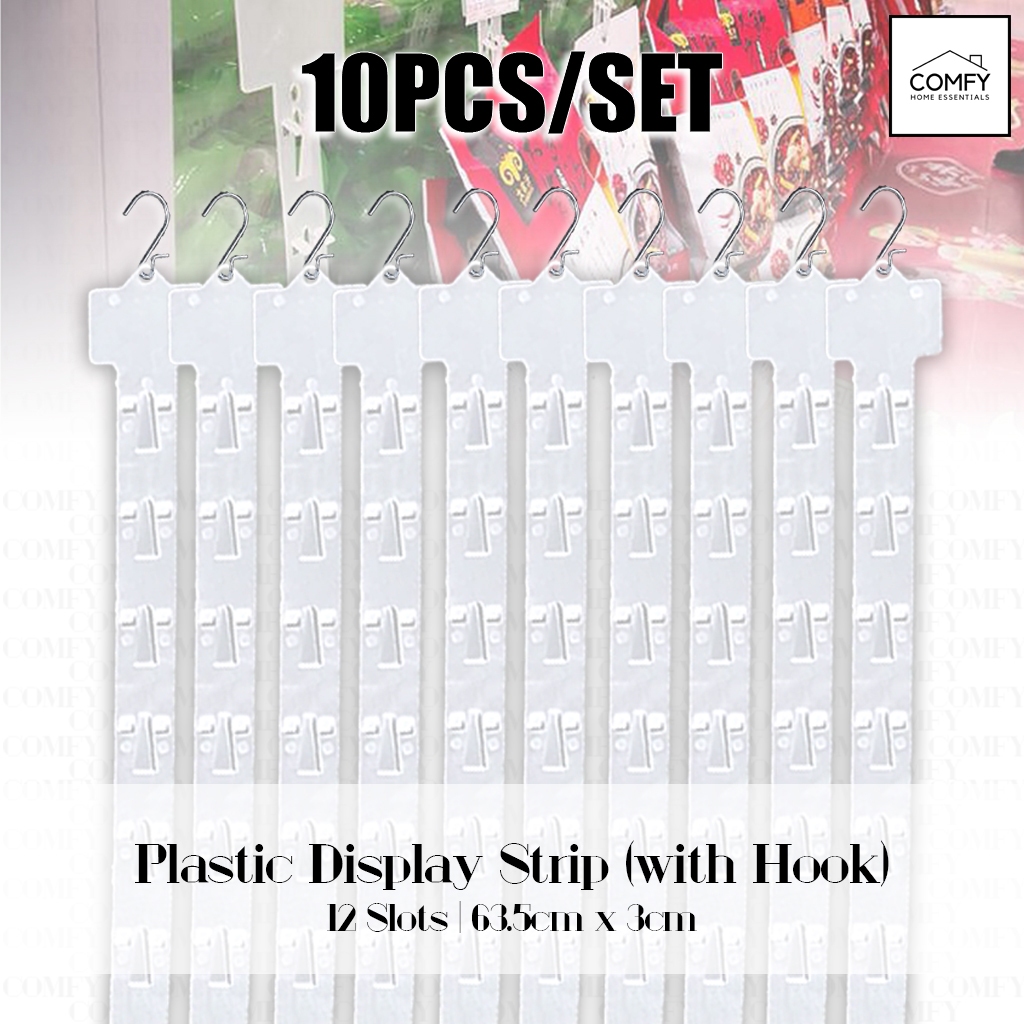 10PCS SET 63 5cm Display Hanging Strips Supermarket Snack Injection