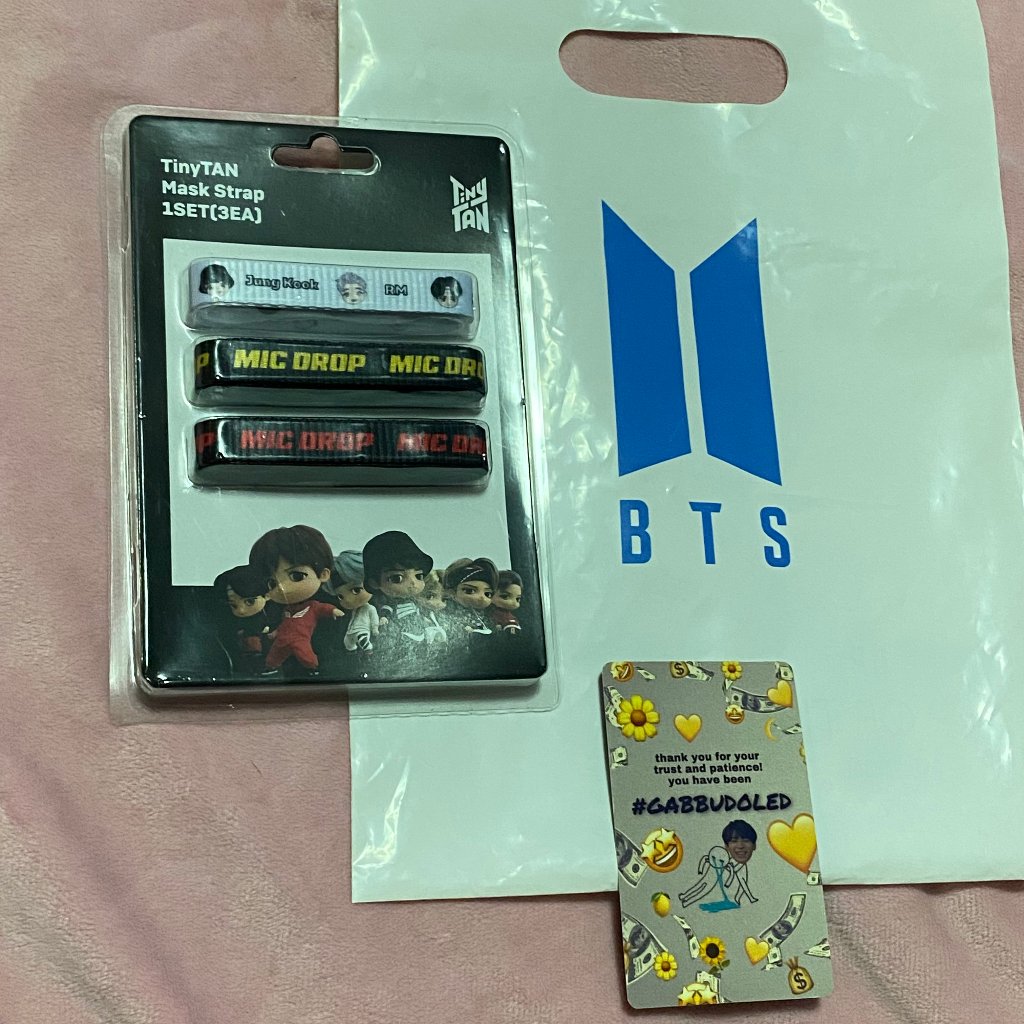 Tinytan Mask Strap Set Of Bts Tiny Tan Mic Drop Official Kpop Merch