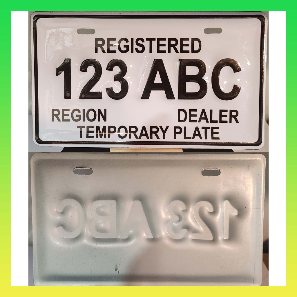 Standard Temporary Plate Number For Motorcycle Galvanized Metal