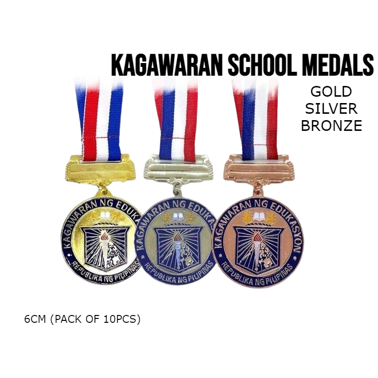 Pieces Cms Kagawaran Medals Gold Silver Bronze Shopee Philippines