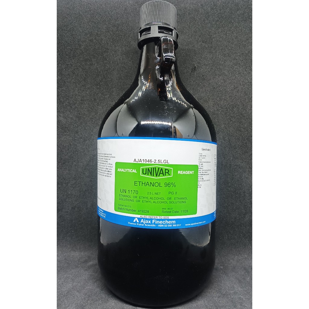 95 96 Ethanol AR Laboratory Analytical Reagent 2 5L ACS Grade