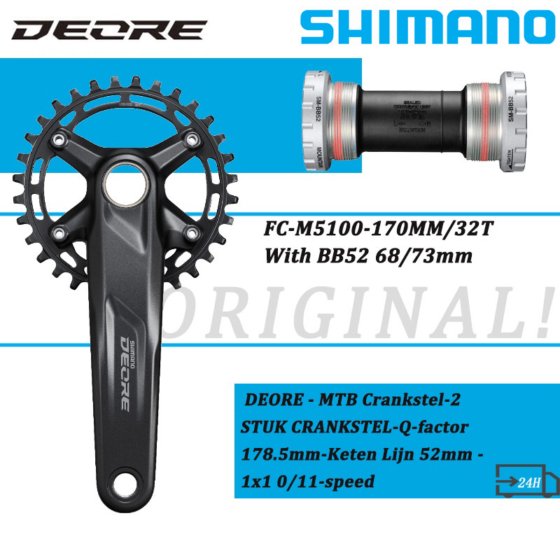 Shimano Deore Fc M X Speed Mtb Crankset Q Factor Chain Link X