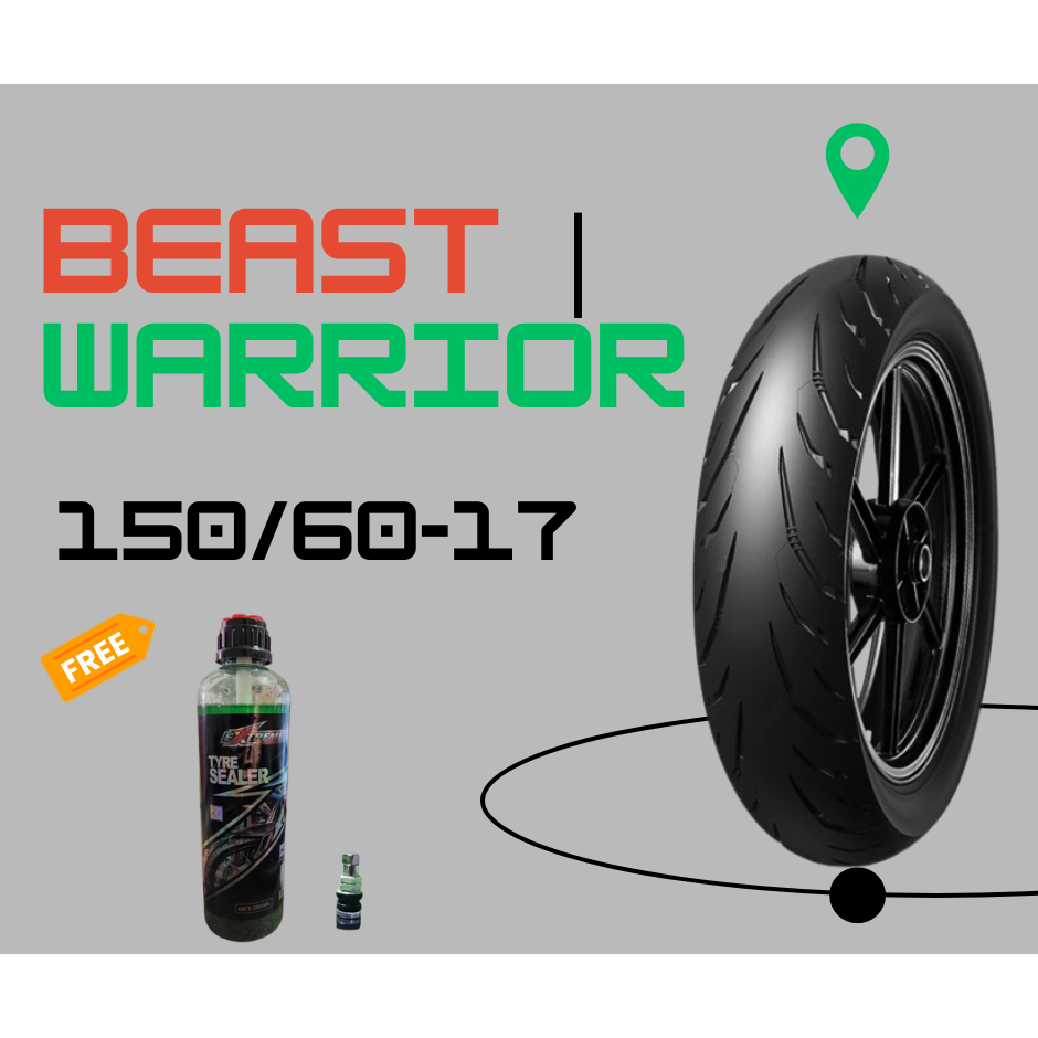 Beast Warrior Tubeless Sr With Free Tire Sealant And