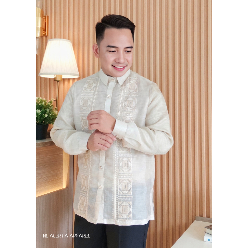 Modern Barong Tagalog For Men High Quality Cocoon Fabric Shopee