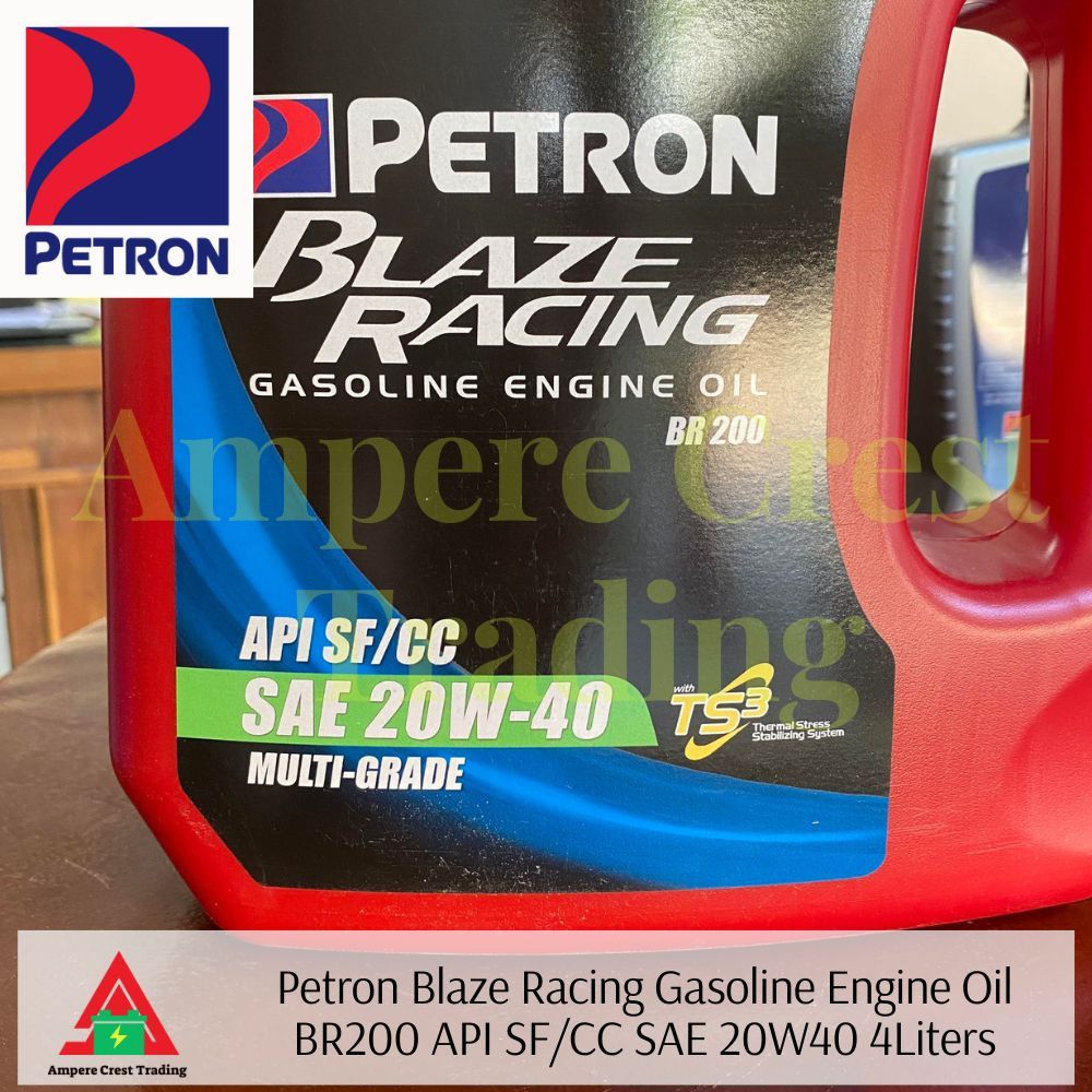 Petron Blaze Racing Gasoline Engine Oil BR200 API SF CC SAE 20W40