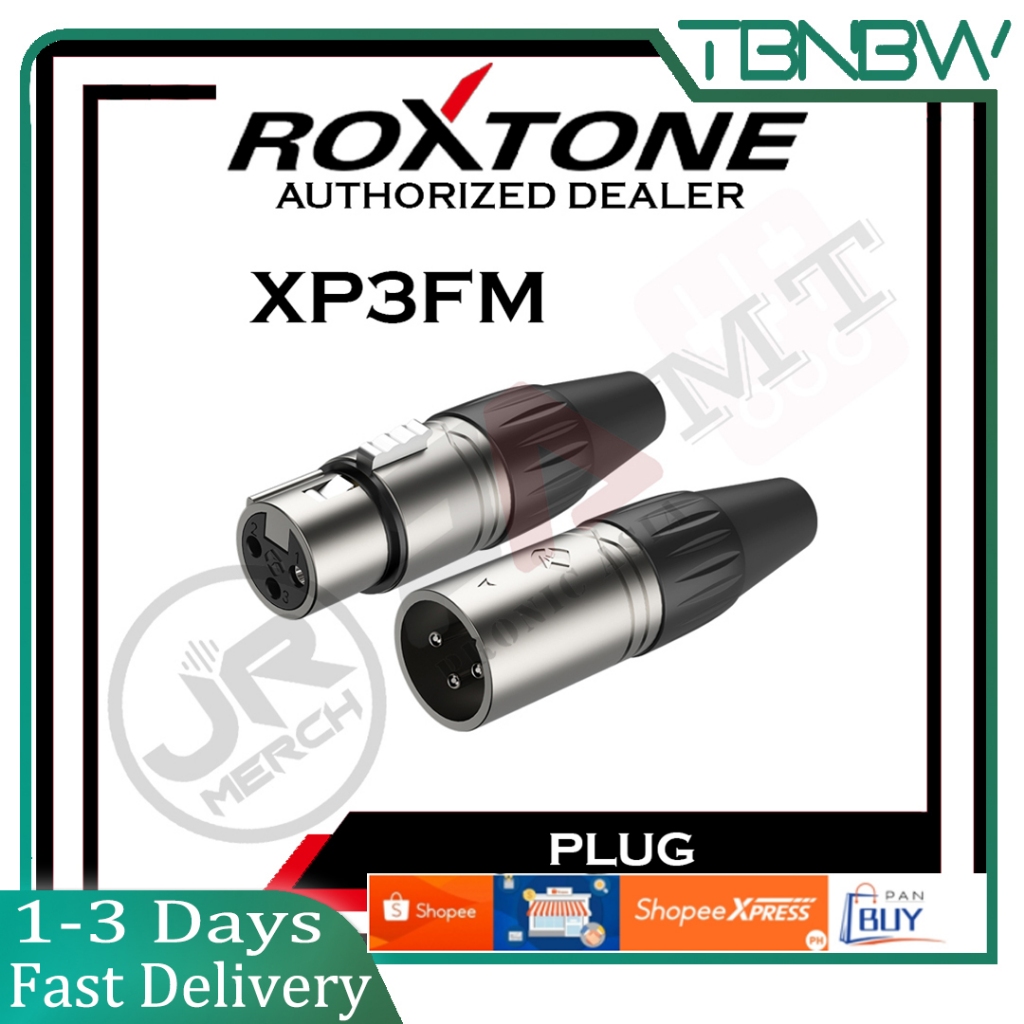 Roxtone Xp Fm Premium Pin Xlr Male Female Jack Plug Set Adapter Audio