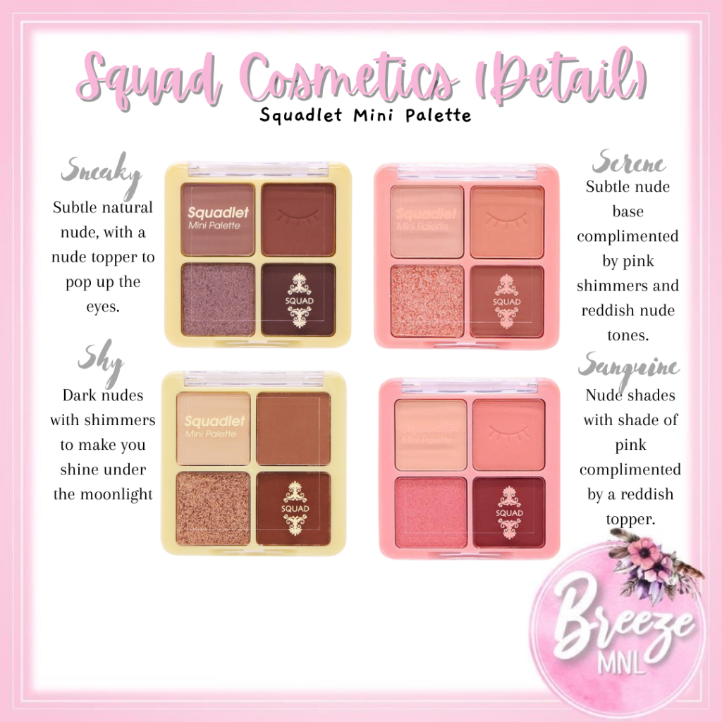 Detail Squad Cosmetics Squadlet Mini Palette Sneaky Shy Serene