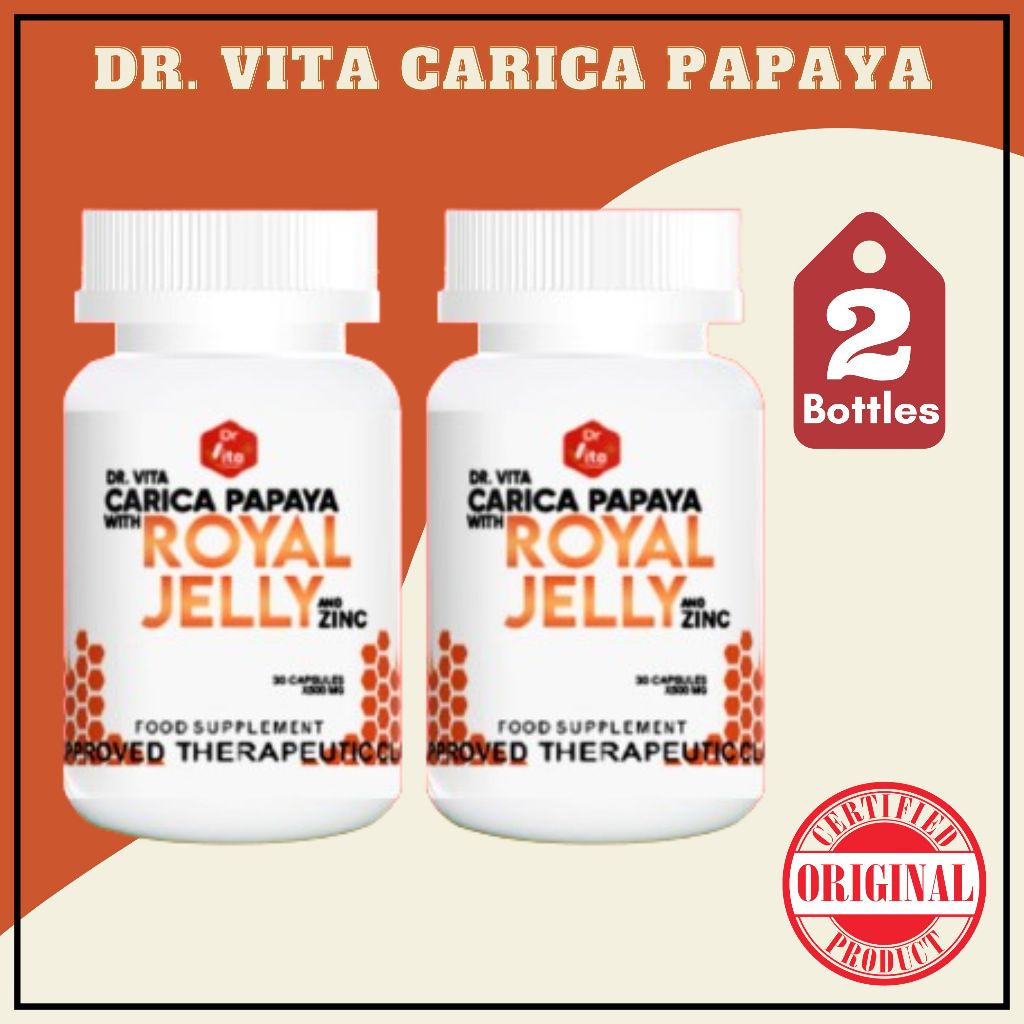 Original Dr Vita Carica Papaya With Royal Jelly And Zinc New Packaging