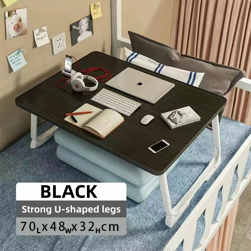 Folding Small Table Bed Table Wooden Foldable Laptop Study Table