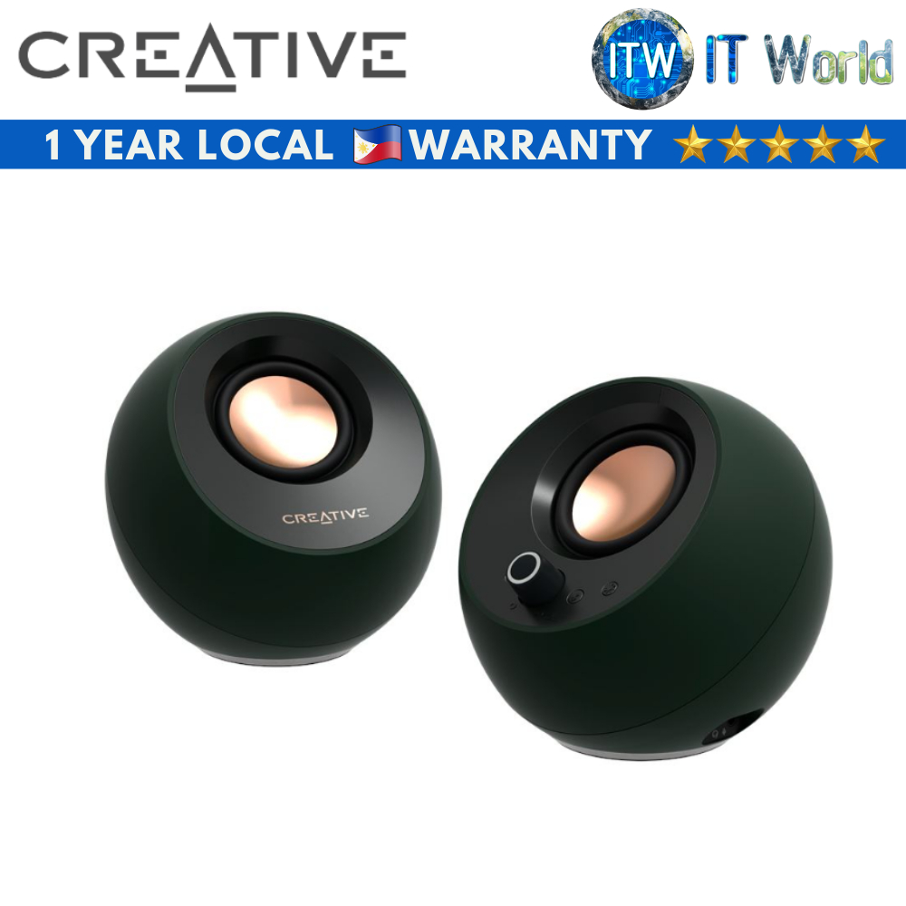 Itw Creative Pebble Pro Minimalist Usb C Computer Speakers With