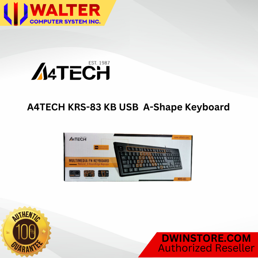 A4TECH KRS 83 KB USB A Shape Keyboard Shopee Philippines