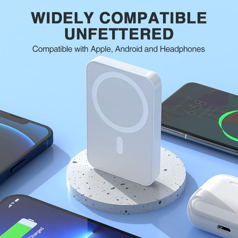 Mah Wireless Magnetic Fast Charging Powerbank Strong Magnet Force