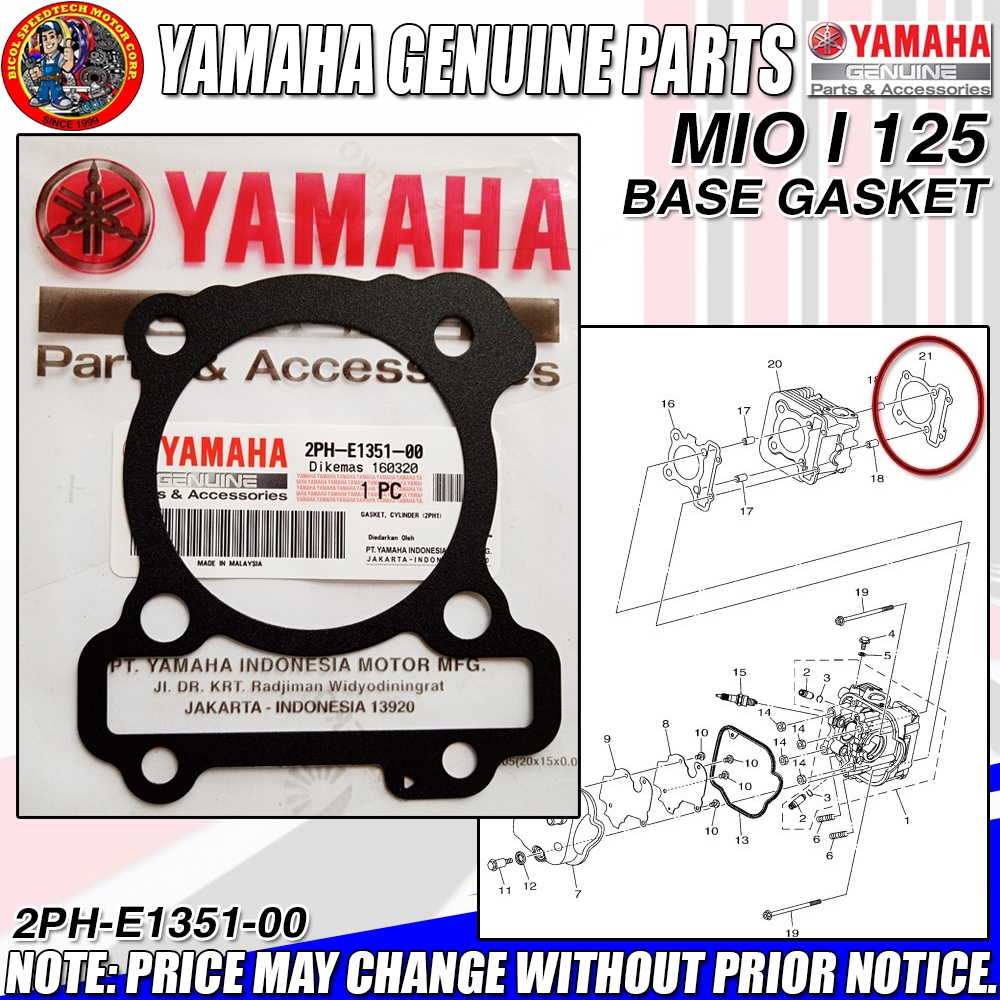 Mio I Base Gasket Ygp Genuine Ph E Shopee Philippines