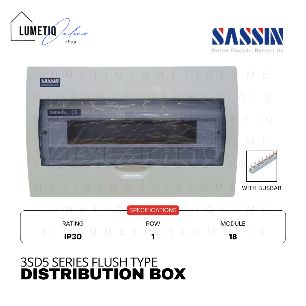 Sassin Surface Type Distribution Box W Busbar For Din Rail Miniature