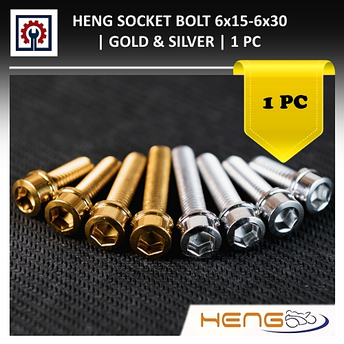 HENG SOCKET BOLT 6x15 6x30 SILVER GOLD 1 PC Shopee Philippines