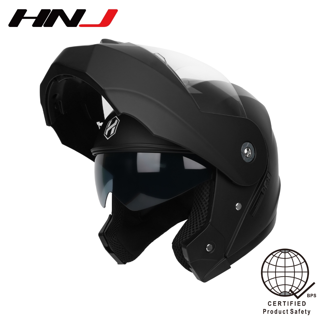 HNJ YM 920 PLAIN Helmet For Motorcycle Full Face Dual Visor Modular