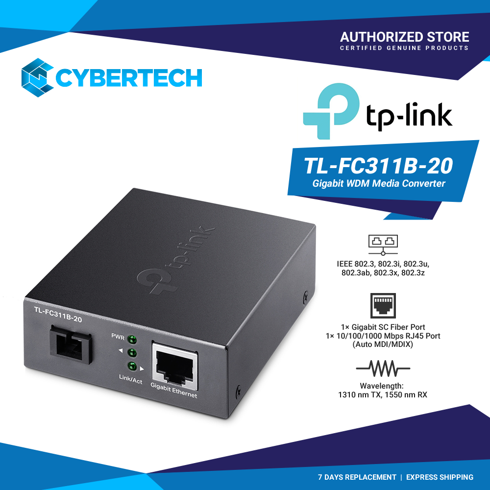 TP Link TL FC311B 20 Gigabit Wdm Media Converter NOT SOLD BY PAIR TL