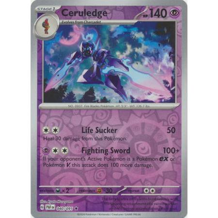 Ceruledge 040 091 Rare Reverse Holo POKEMON TCG Scarlet And