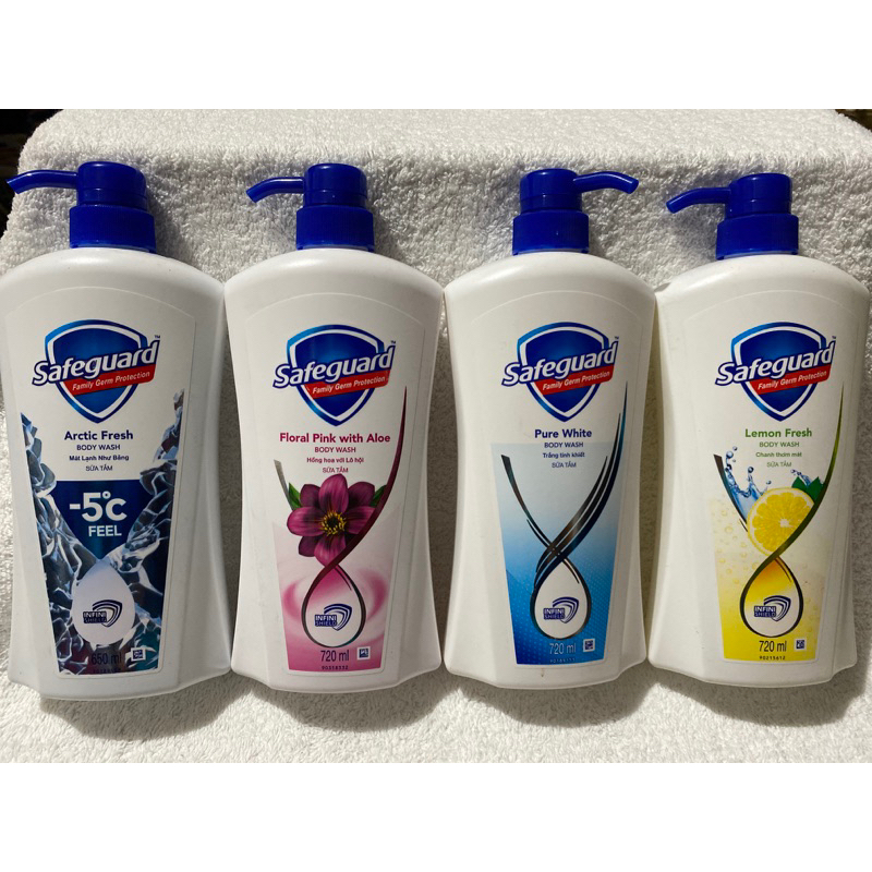 Safeguard Pure White Floral Pink Lemon Fresh Arctic Fresh Body Wash