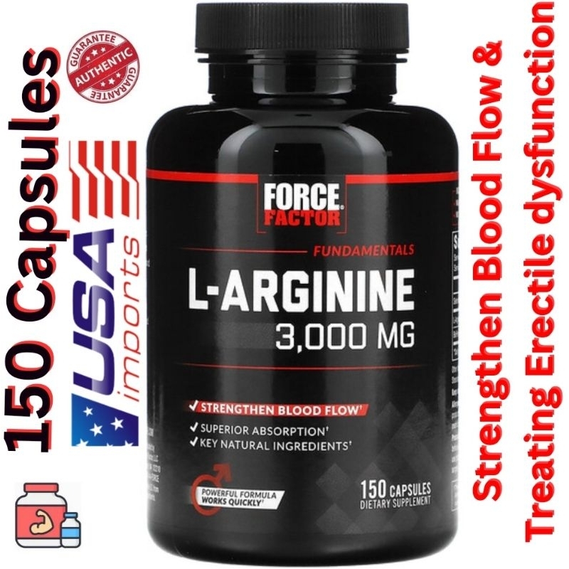 Force Factor L Arginine 600 Mg 150 Capsules EXP 2026 Shopee Philippines