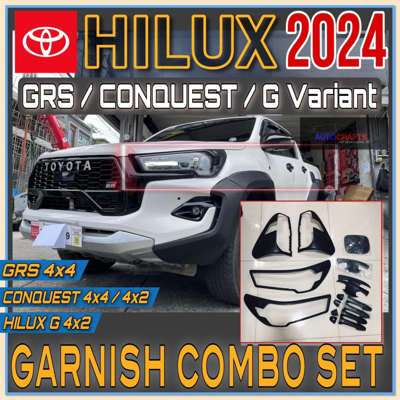 Toyota Hilux Grs Conquest G Variant All Black Garnish Combo