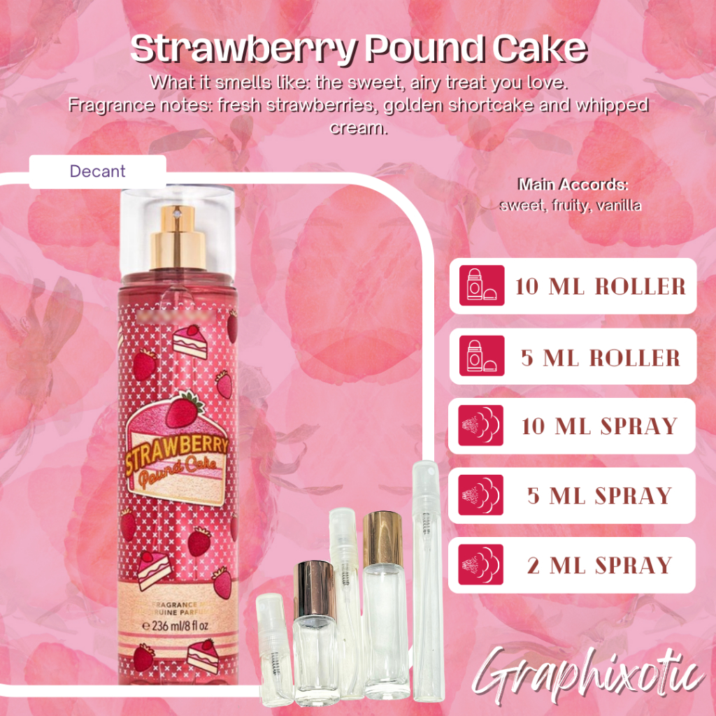 Decant Bbw Strawberry Pound Cake Shopee Philippines