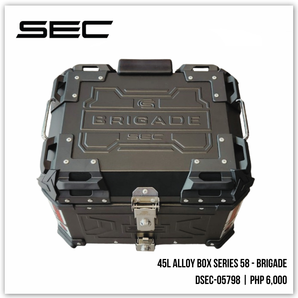 SEC Topbox 45 Liters Top Box For Motorcycle Alloy Box Series 58