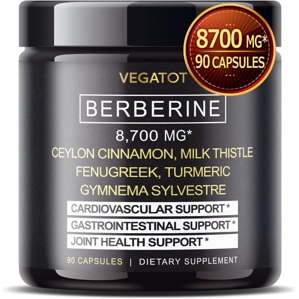 Vegatot Berberine Supplement 8700MG Capsules With Ceylon Cinnamon