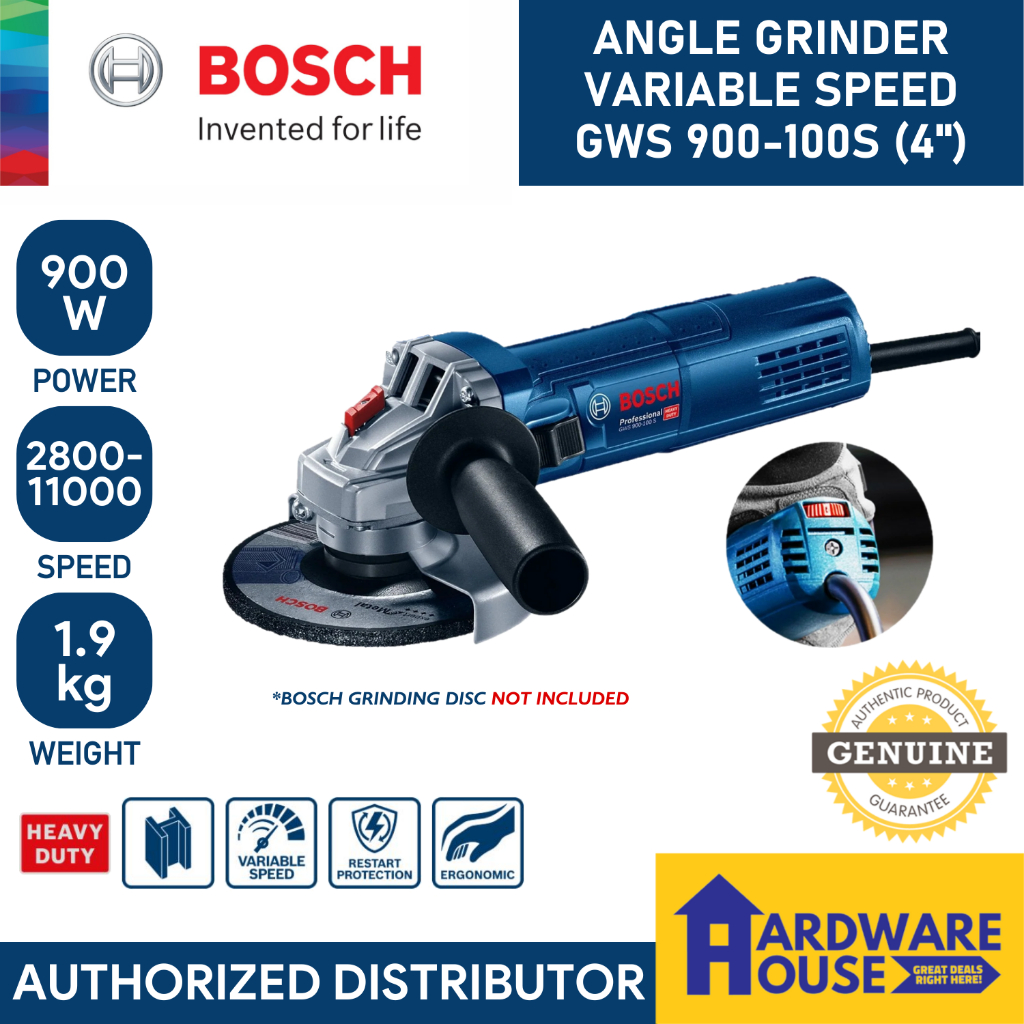 Original Bosch Gws Variable Speed Angle Grinder Heavy Duty High