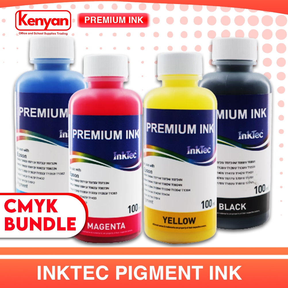 Inktec Premium Pigment Ink Ml Cymk Bundle Shopee Philippines