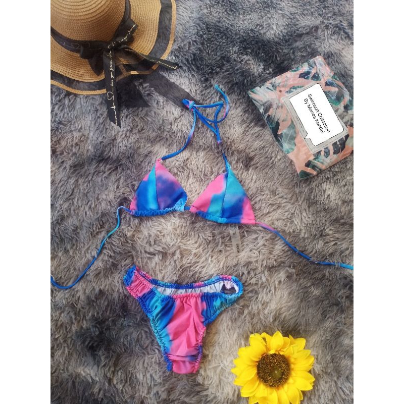 Multi Color Scrunchie Micro Bikini Small On Tag Carry Din Sa XS Frame