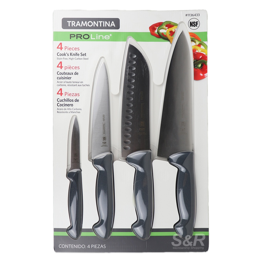 Tramontina Pro Line Cook S Knife Set 4pcs Shopee Philippines