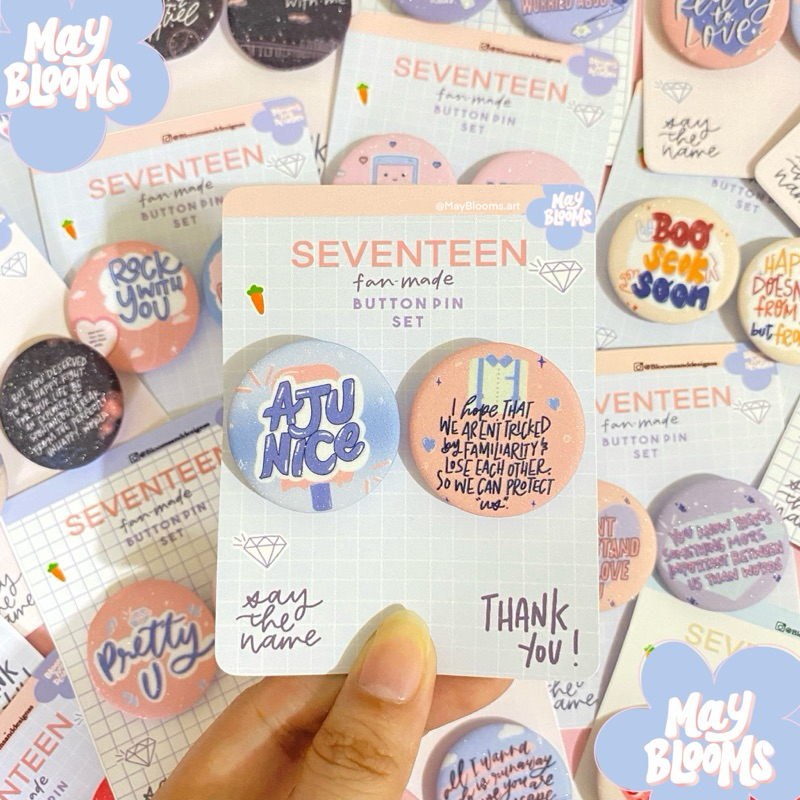 Seventeen Button Pins Seventeen Pins Kpop Pins 1 25 Shopee Philippines