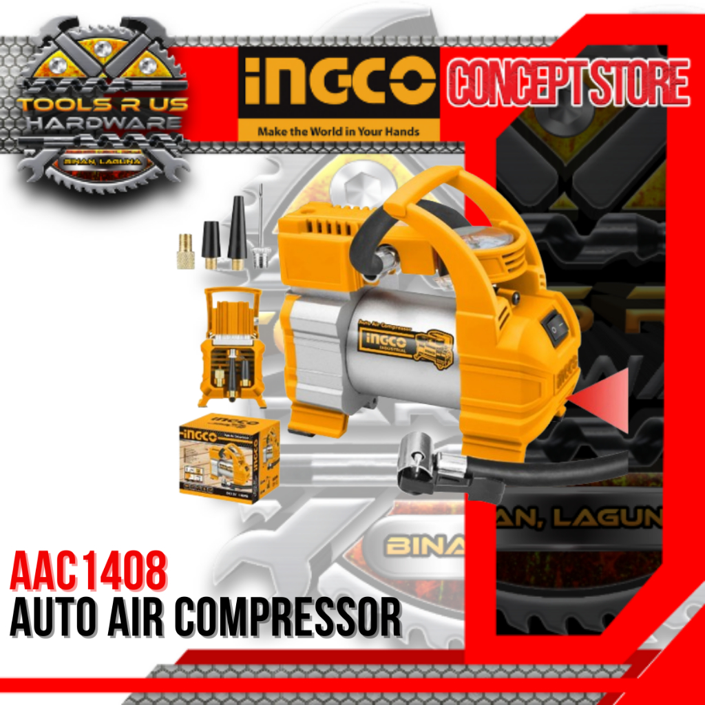 INGCO AUTO AIR COMPRESSOR AAC1408 POWER TOOLS INDUSTRIAL BINAN